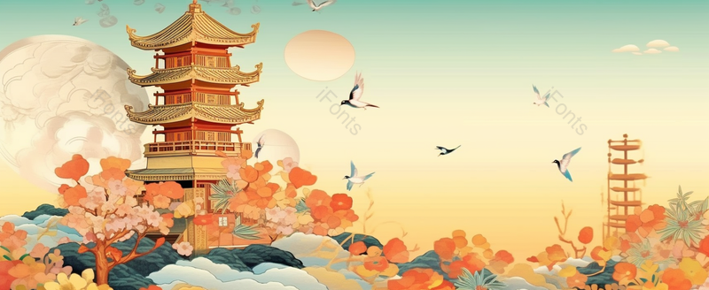 高雅简约山水中国自然国潮风景树林古典风格湖泊水墨插画,插画/手绘图,插画/手绘图库,插画/手绘图下载,插画/手绘